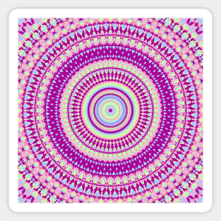 Vibrant Trippy Mandala Sticker